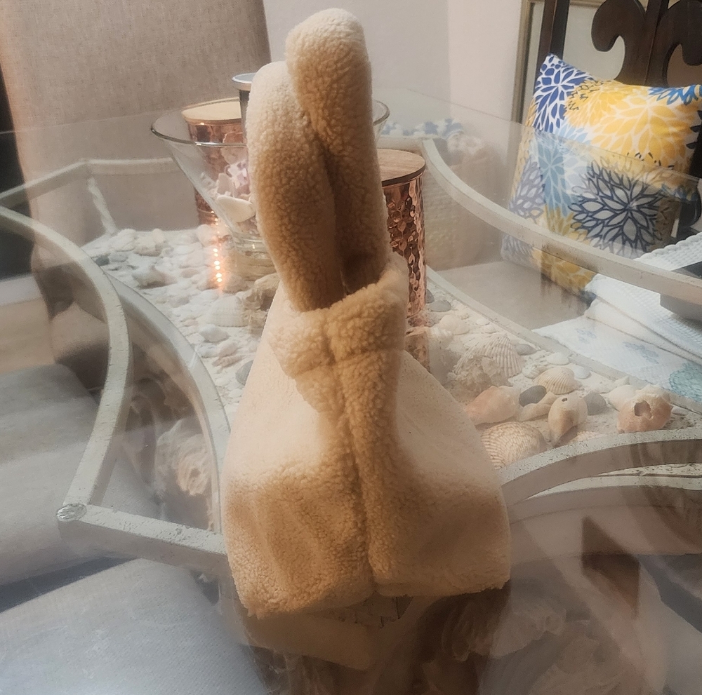 Prada Beige Shearling Tote - Picture 5 of 16